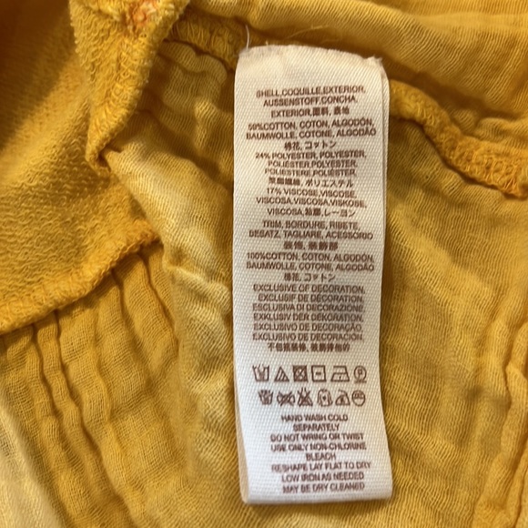 Free People gold Jersey knit cropped top with ruffle - Picture 9 of 13